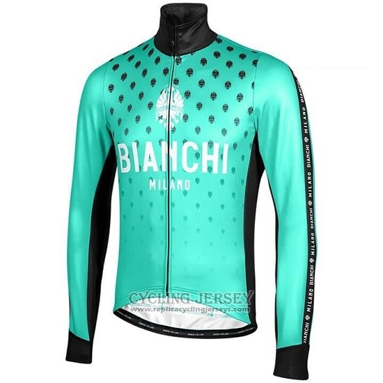 2019 Cycling Jersey Bianchi Milano Ft Blue Black Long Sleeve And Bib Tight